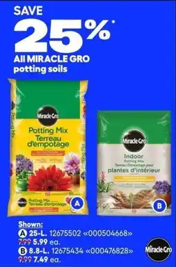 RONA Miracle Gro potting soils offer