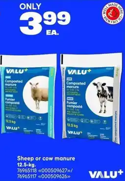 RONA Valu+ sheep or cow manure offer