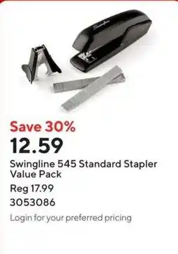 Staples Swingline 545 Standard Stapler offer