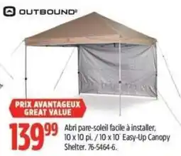 Canadian Tire Outbound easy-up canopy shelter offer