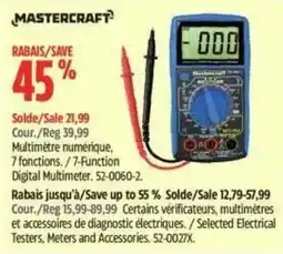 Canadian Tire Mastercraft digital multimeter offer