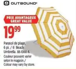 Canadian Tire Outbound beach umbrella offer