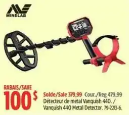 Canadian Tire Minelab Vanquish 440 Metal Detector offer