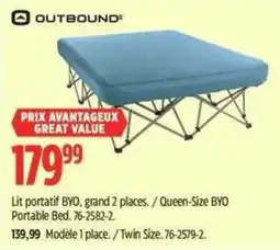 Canadian Tire Outbound portable bed queen-size offer