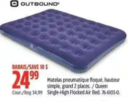 Canadian Tire Outbound queen single-high flocked air bed offer