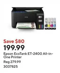 Staples Epson EcoTank ET-2400 All-in-One Printer offer