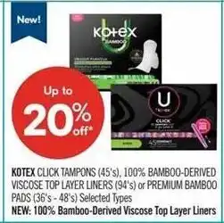 Shoppers Drug Mart Kotex click tampons offer