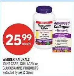 Shoppers Drug Mart Webber Naturals Joint Care, Collagen or Glucosamine Products offer