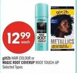 Shoppers Drug Mart got2b hair colour or magic root coverup root touch-up offer