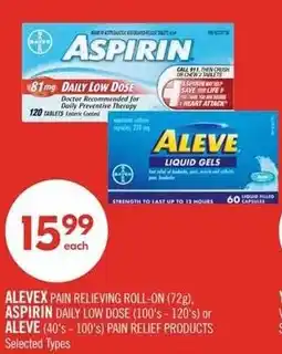 Shoppers Drug Mart Aleve pain relieving roll-on offer