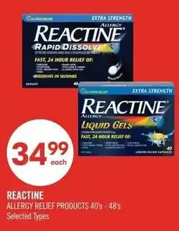 Shoppers Drug Mart Reactine allergy relief products offer
