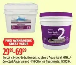 Canadian Tire Aquarius and HTH Chlorine Treatments offer