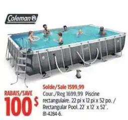 Canadian Tire Coleman rectangular pool offer
