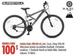 Canadian Tire Supercycle outlook youth or adult bike offer