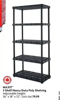 Home Hardware Maxit 5 Shelf Heavy Duty Poly Shelving offer