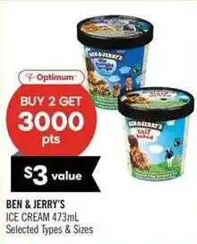 Shoppers Drug Mart Ben & Jerry's ice cream offer