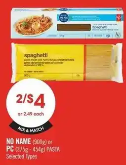 Shoppers Drug Mart No Name pasta offer