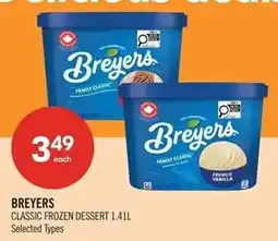 Shoppers Drug Mart Breyers classic frozen dessert offer