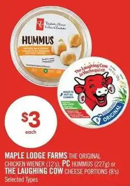 Shoppers Drug Mart Maple Lodge Farms The Original Chicken Wiener PC Hummus The Laughing Cow Cheese Portions offer
