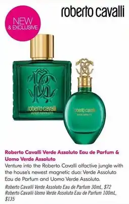 Shoppers Drug Mart roberto cavalli verde assoluto eau de parfum & uomo verde assoluto offer