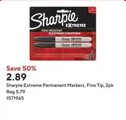 Staples Sharpie extreme permanent markers offer