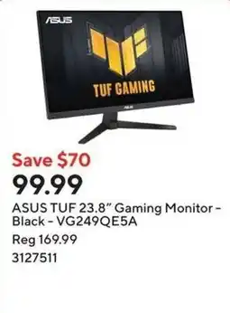 Staples Asus tuf 23.8" gaming monitor - black - vg249qe5a offer