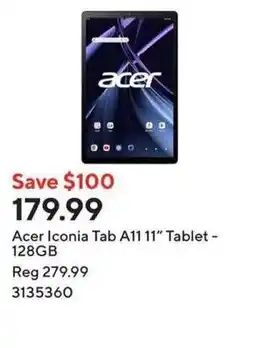 Staples Acer Iconia Tab A11 11" Tablet - 128GB offer