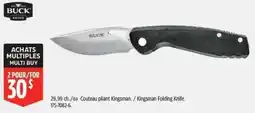 Canadian Tire Buck kingsman folding knife offer