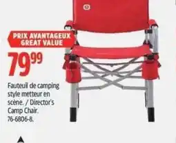 Canadian Tire Great Value director's camp chair offer