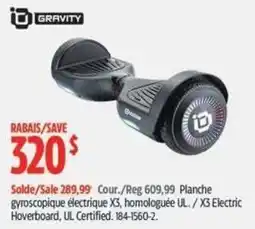 Canadian Tire Gravity X3 Electric Hoverboard offer