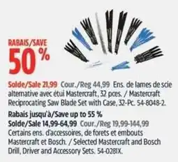Canadian Tire Mastercraft Reciprocating Saw Blade Set with Case offer