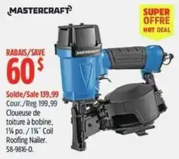 Canadian Tire Mastercraft roofing nailer offer