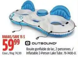 Canadian Tire Outbound inflatable 2-person lake tube offer