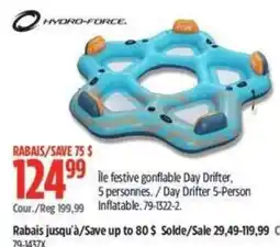 Canadian Tire Hydro-force ile festive gonflable day drifter offer