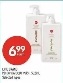 Shoppers Drug Mart Life Brand Puravida Body Wash offer