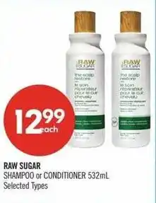 Shoppers Drug Mart Raw sugar shampoo or conditioner offer