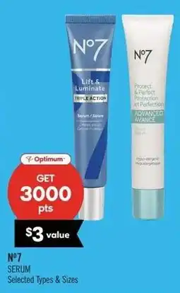 Shoppers Drug Mart No7 serum offer