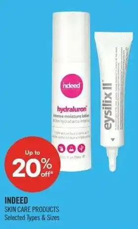 Shoppers Drug Mart Indeed skin care products offer