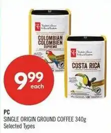 Shoppers Drug Mart PC single origin ground coffee offer
