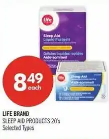 Shoppers Drug Mart Life brand sleep aid products offer