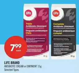 Shoppers Drug Mart Life brand antibiotic cream or ointment offer