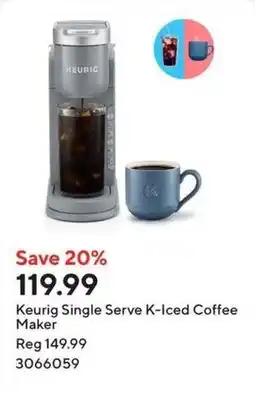 Staples Keurig Single Serve K-Iced Coffee Maker offer