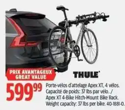 Canadian Tire Thule apex xt 4-bike hitch-mount bike rack offer