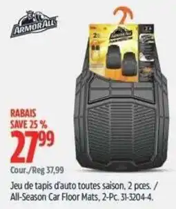 Canadian Tire Armorall all-season car floor mats offer