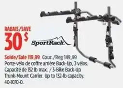 Canadian Tire SportRack 3-Bike Back-Up Trunk-Mount Carrier offer