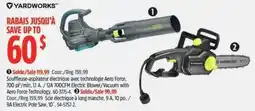 Canadian Tire Yardworks electric blower/vacuum with Aero Force Technology offer