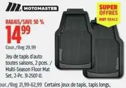 Canadian Tire Motomaster multi-season floor mat set offer