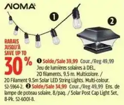Canadian Tire Noma solar led string lights offer