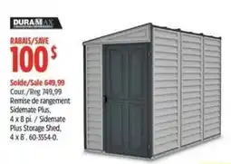 Canadian Tire Duramax Sidemate Plus Storage Shed offer
