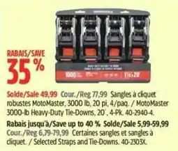 Canadian Tire MotoMaster sangles à cliquet robustes offer